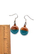 Color Blocked Round Earrings